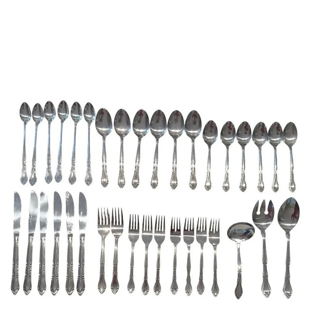 Rogers Stanley Roberts Auberge Flatware 36 Pc Mixed Replacement Set Stainless